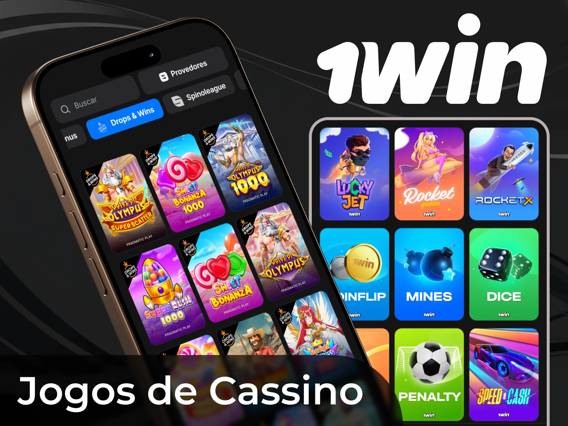 Voc&ecirc; encontrar&aacute; todos os mesmos jogos de cassino no aplicativo 1win como na vers&atilde;o do navegador.