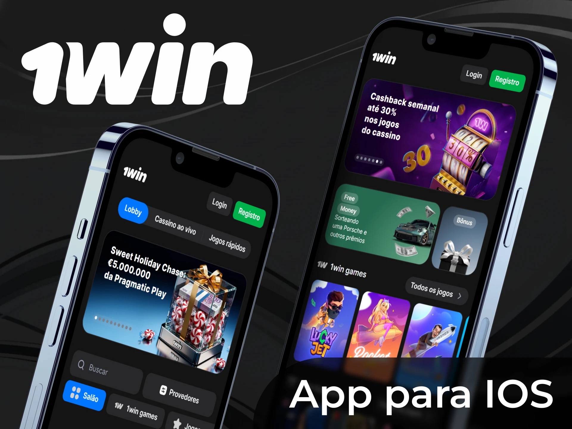 Baixe o aplicativo 1win para iOS para ter acesso a jogos de cassino, apostas esportivas e b&ocirc;nus.