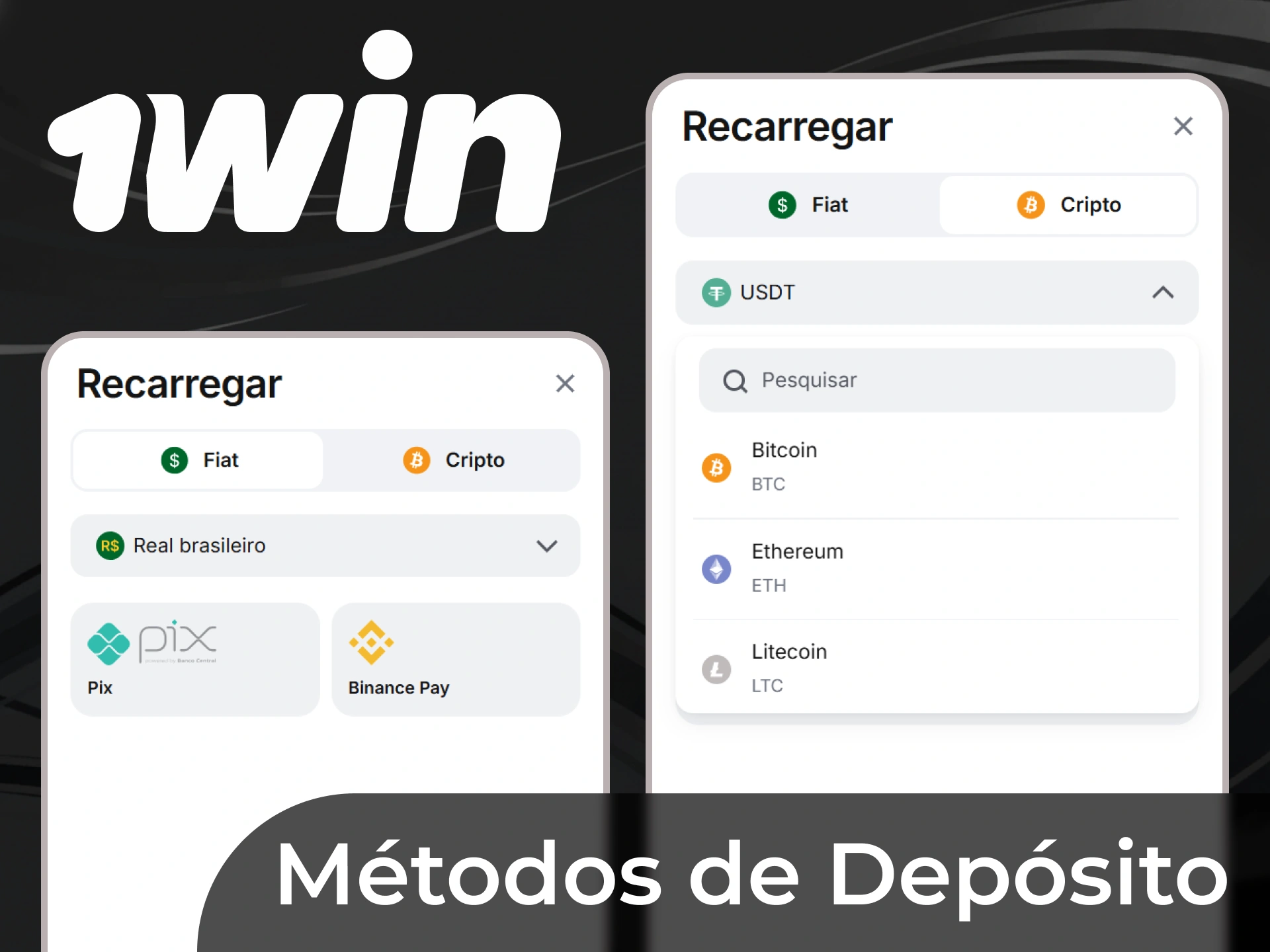 Para conveni&ecirc;ncia dos utilizadores, est&atilde;o dispon&iacute;veis v&aacute;rios sistemas de financiamento, desde criptomoedas a pagamentos em moeda local no 1Win.