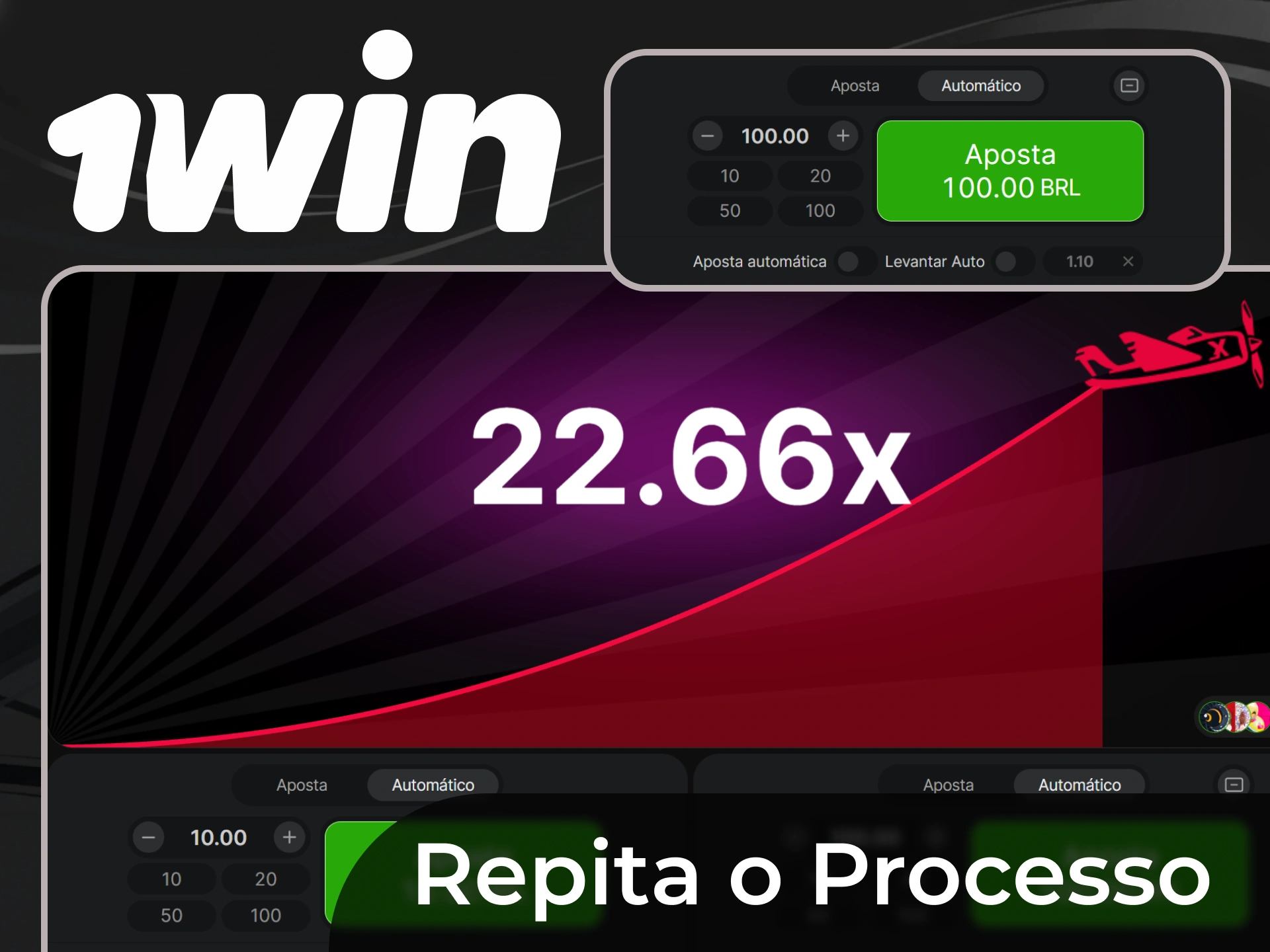 Imediatamente ap&oacute;s os jogadores terem levantado fundos, podem repetir o jogo um n&uacute;mero ilimitado de vezes no 1Win.