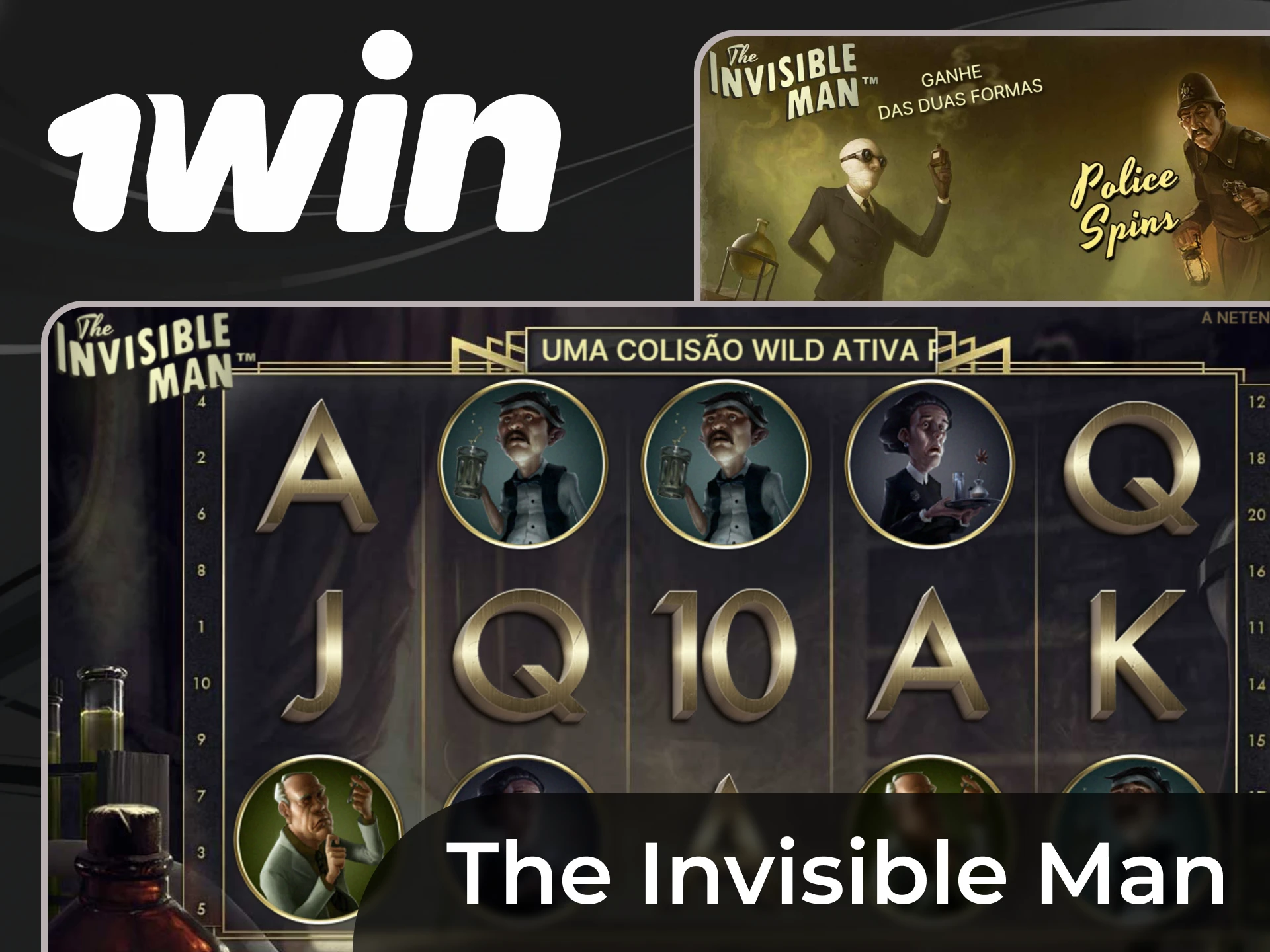 Procure grandes vit&oacute;rias jogando o famoso slot The Invisible Man no 1win.