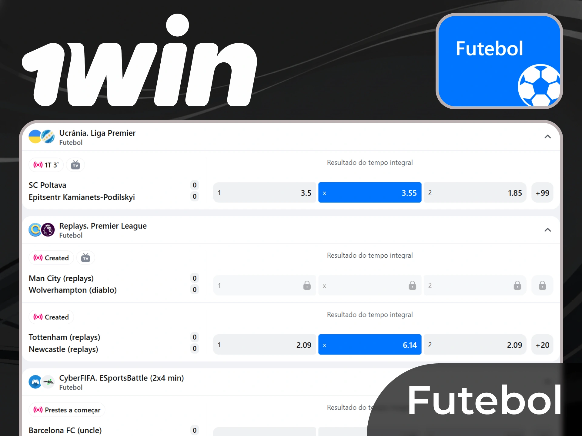 Voc&ecirc; vai encontrar muitas ligas de futebol para apostar neste esporte no 1win.