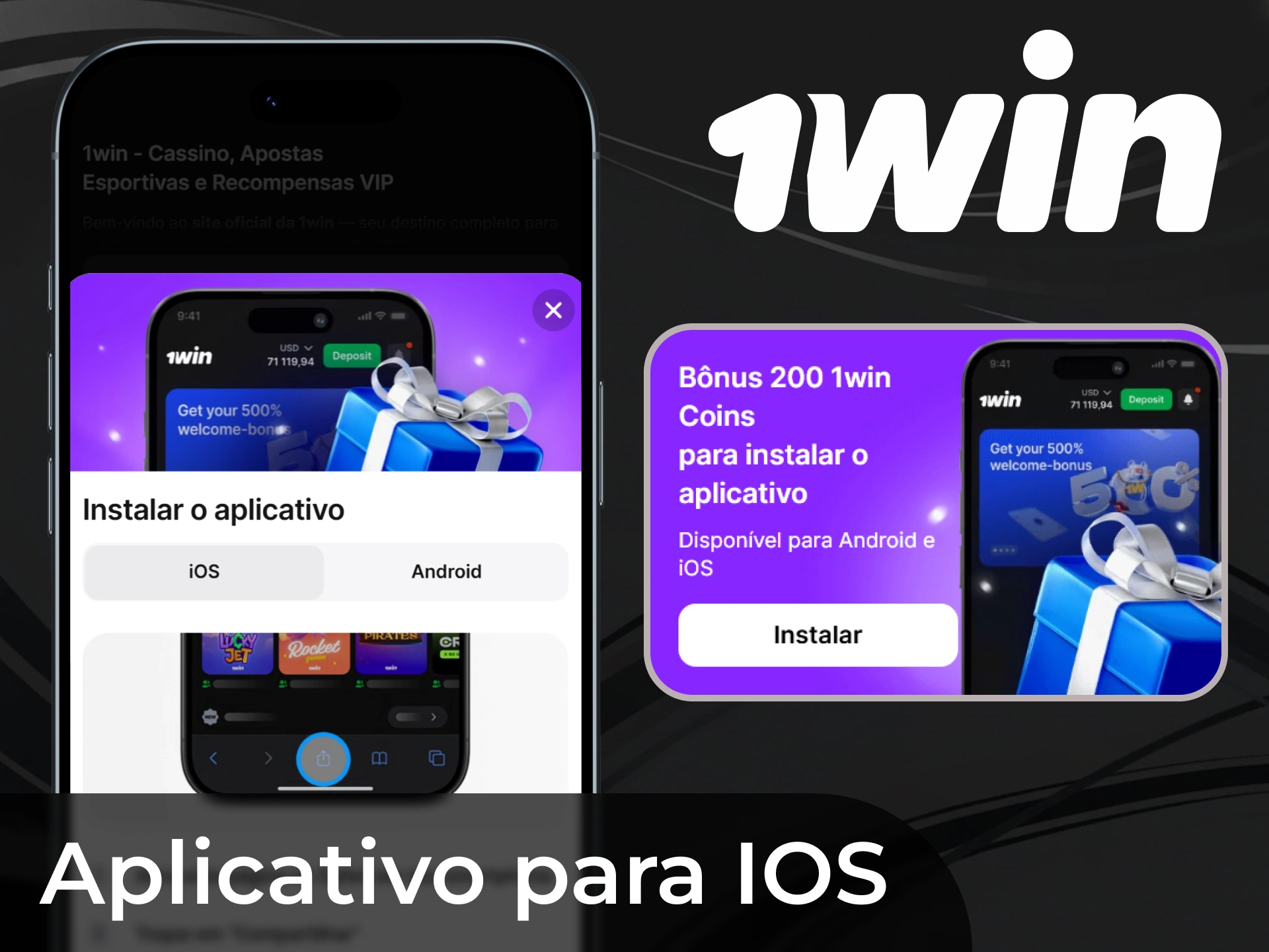 Fa&ccedil;a o download do aplicativo 1win para seu iPhone e fa&ccedil;a suas apostas a qualquer momento.