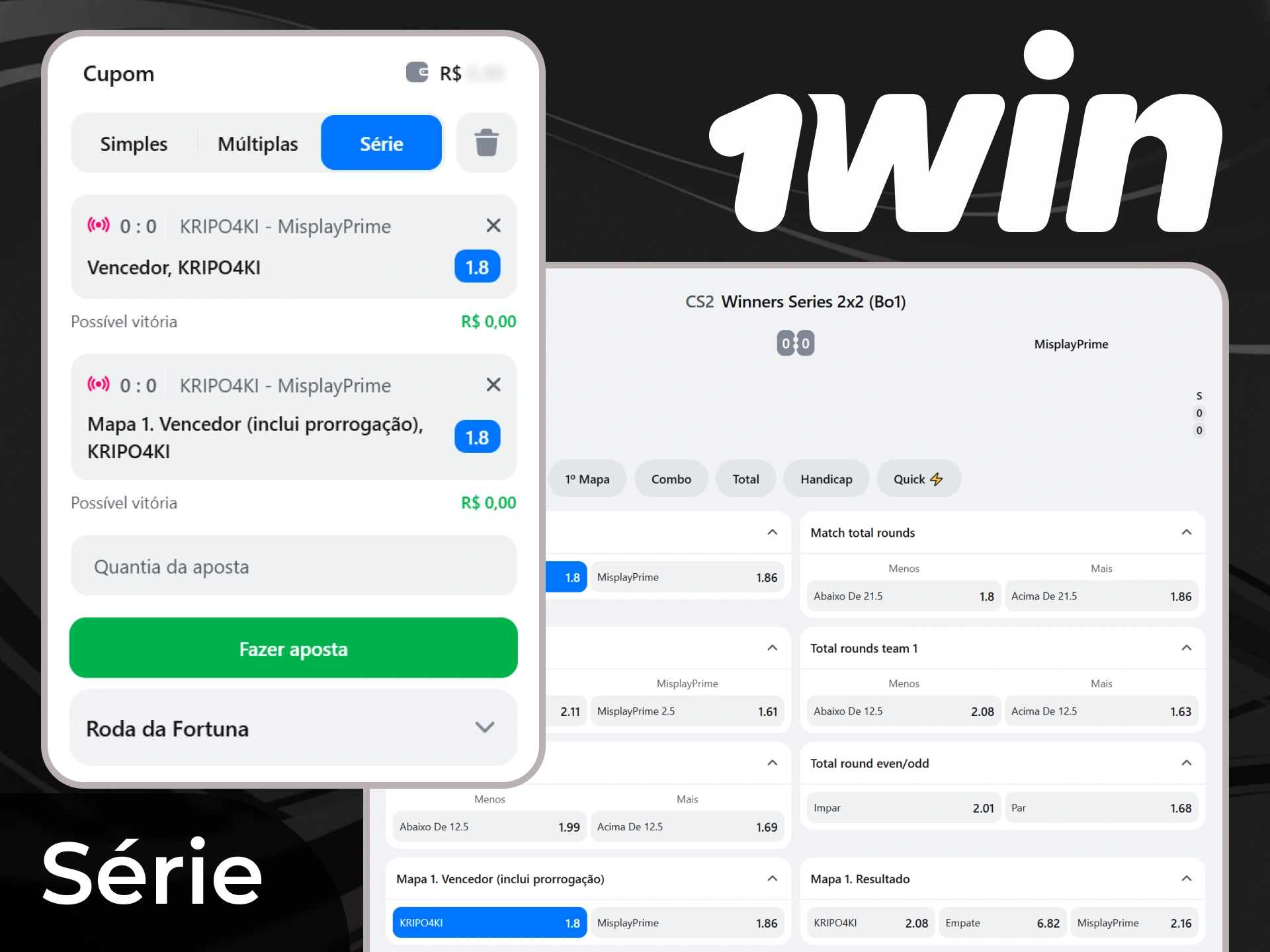 As apostas em s&eacute;rie s&atilde;o algumas das mais rent&aacute;veis no site 1win.