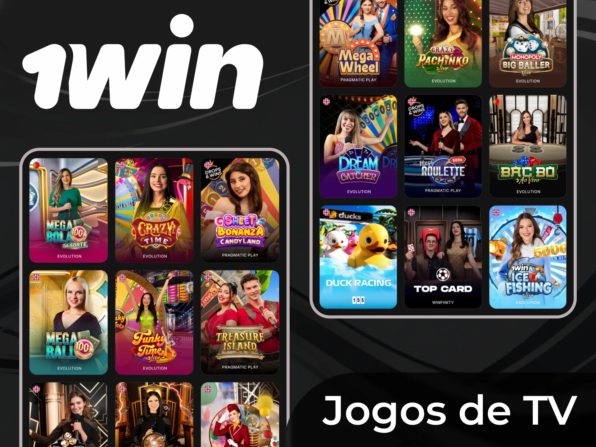 Voc&ecirc; tamb&eacute;m pode jogar jogos de TV no aplicativo 1win.