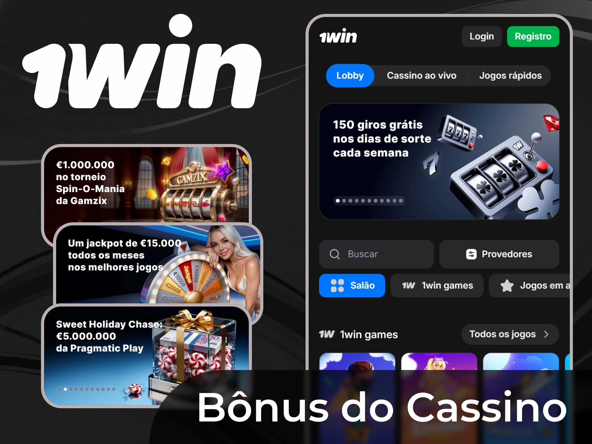 Voc&ecirc; tamb&eacute;m pode receber um b&ocirc;nus de 1win em jogos de cassino online ap&oacute;s registrar-se e fazer seu primeiro dep&oacute;sito.