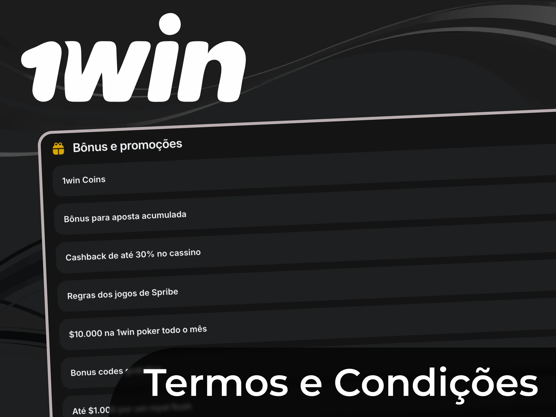 Deve seguir as regras de b&oacute;nus da 1win.