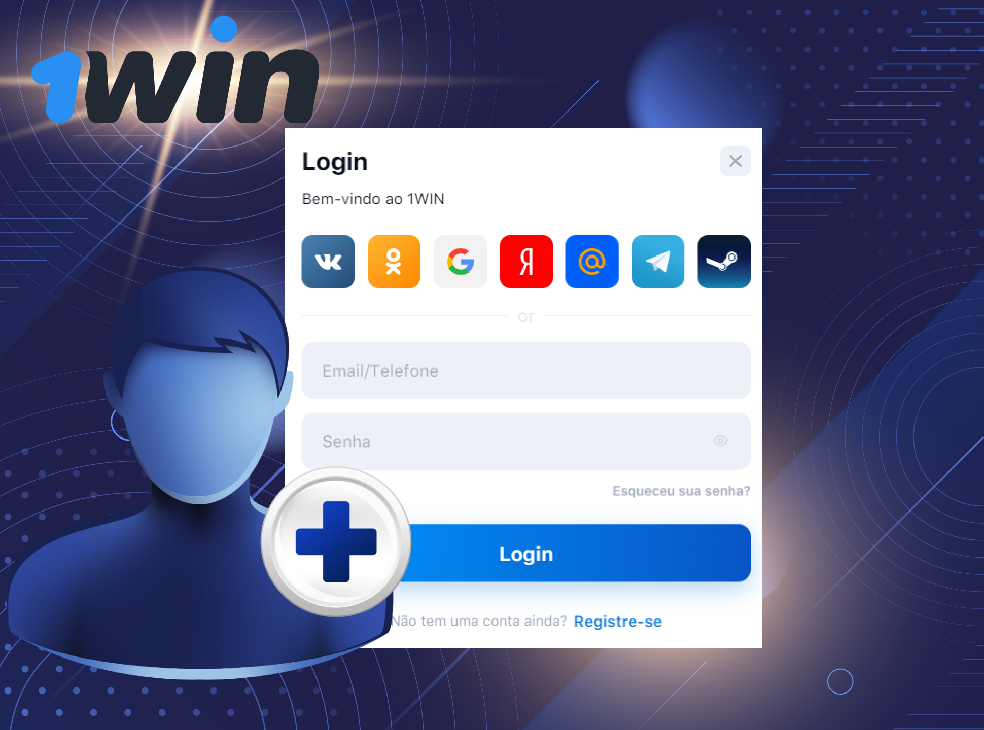 Use seu nome de usuário e senha para fazer o login em sua conta 1win.