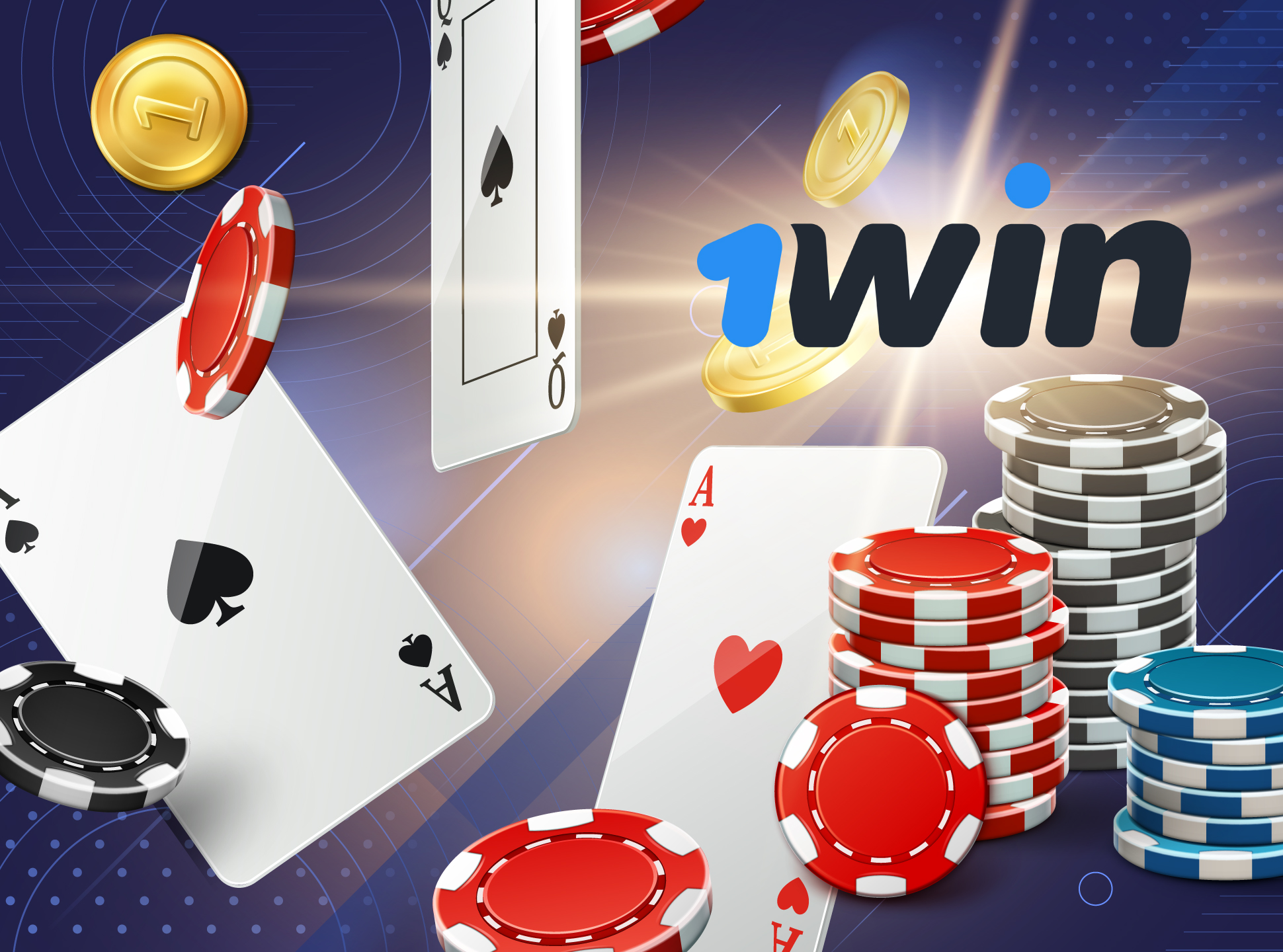 1win não só tem um escritório de apostas, mas também um cassino online.