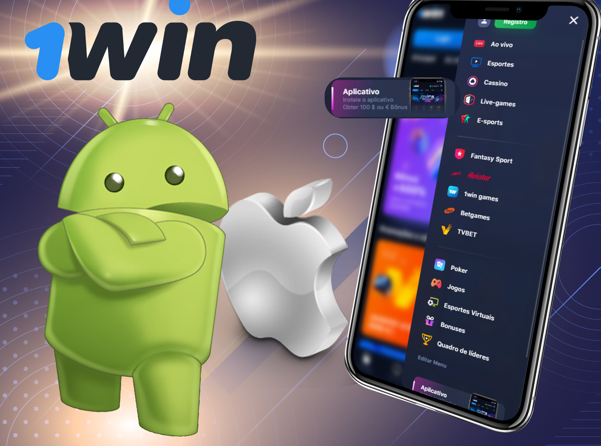 1win tem um aplicativo móvel útil para que você possa apostar a qualquer momento.