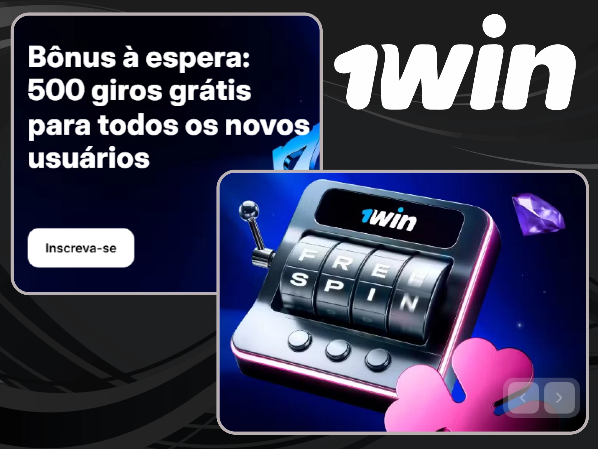 Digite um código promocional ao se registrar e receba um bônus no 1win Casino.
