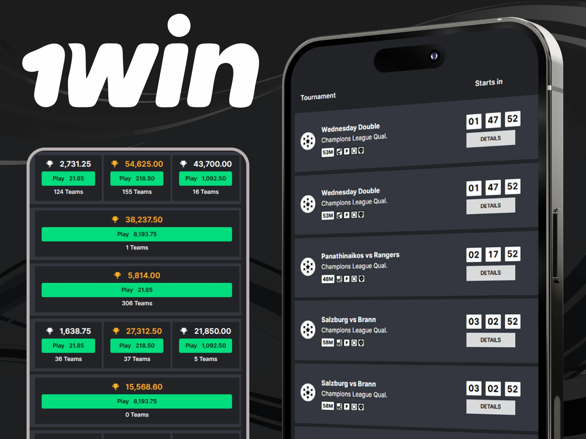 Você vai encontrar apostas esportivas de fantasia no aplicativo 1win.