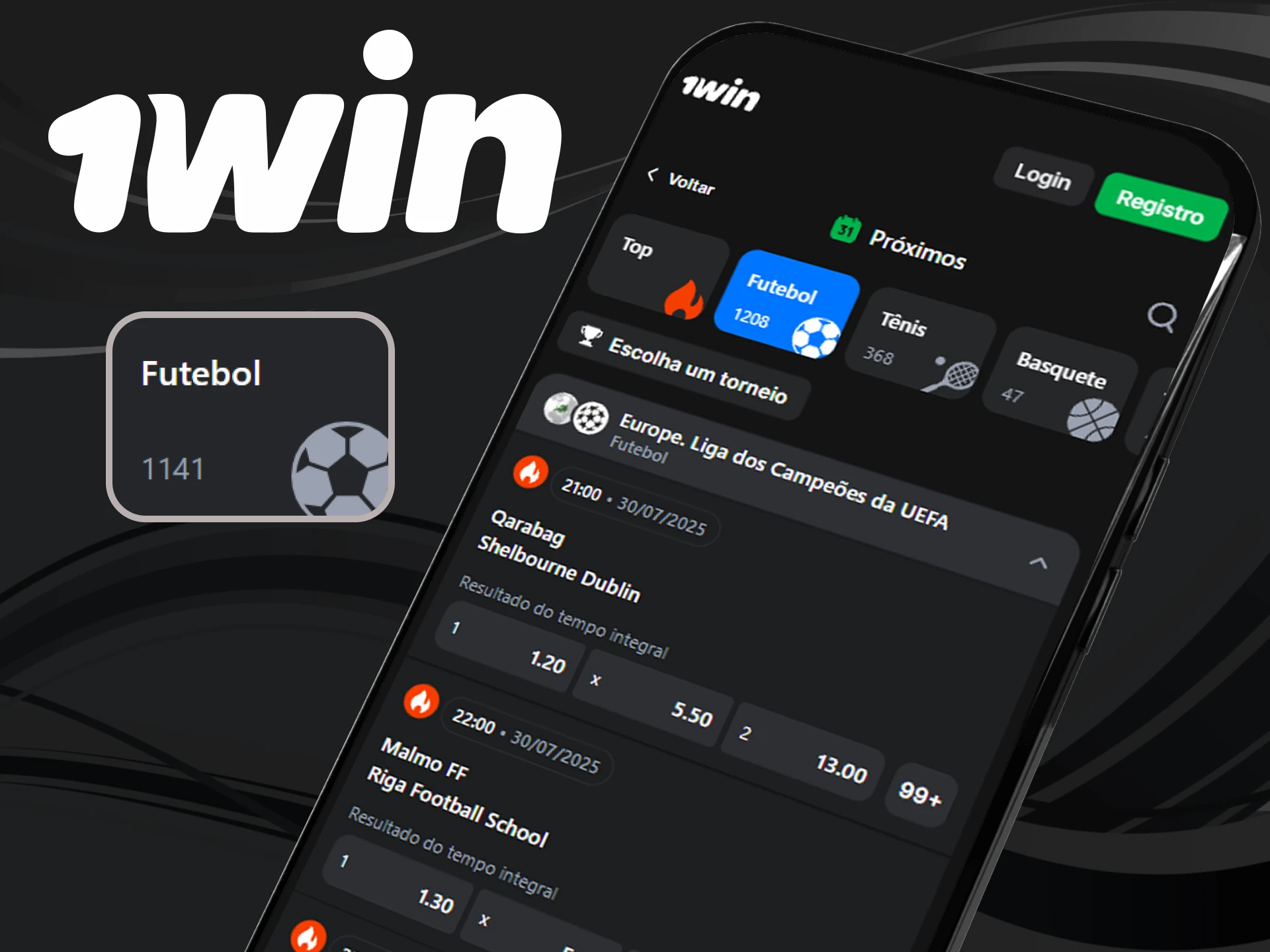 Escolha seu time de futebol preferido e aposte neles para ganhar no 1win.