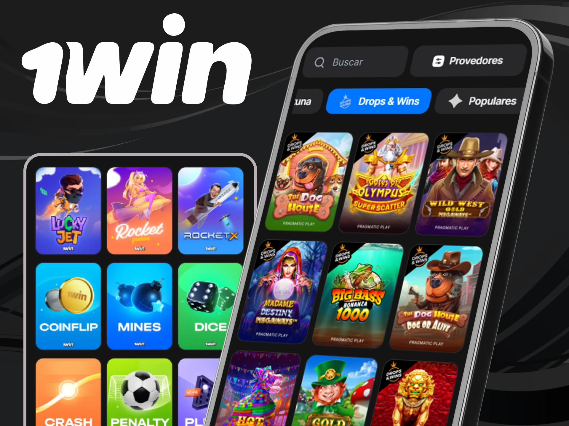 Você encontrará todos os mesmos jogos de cassino no aplicativo 1win como na versão do navegador.