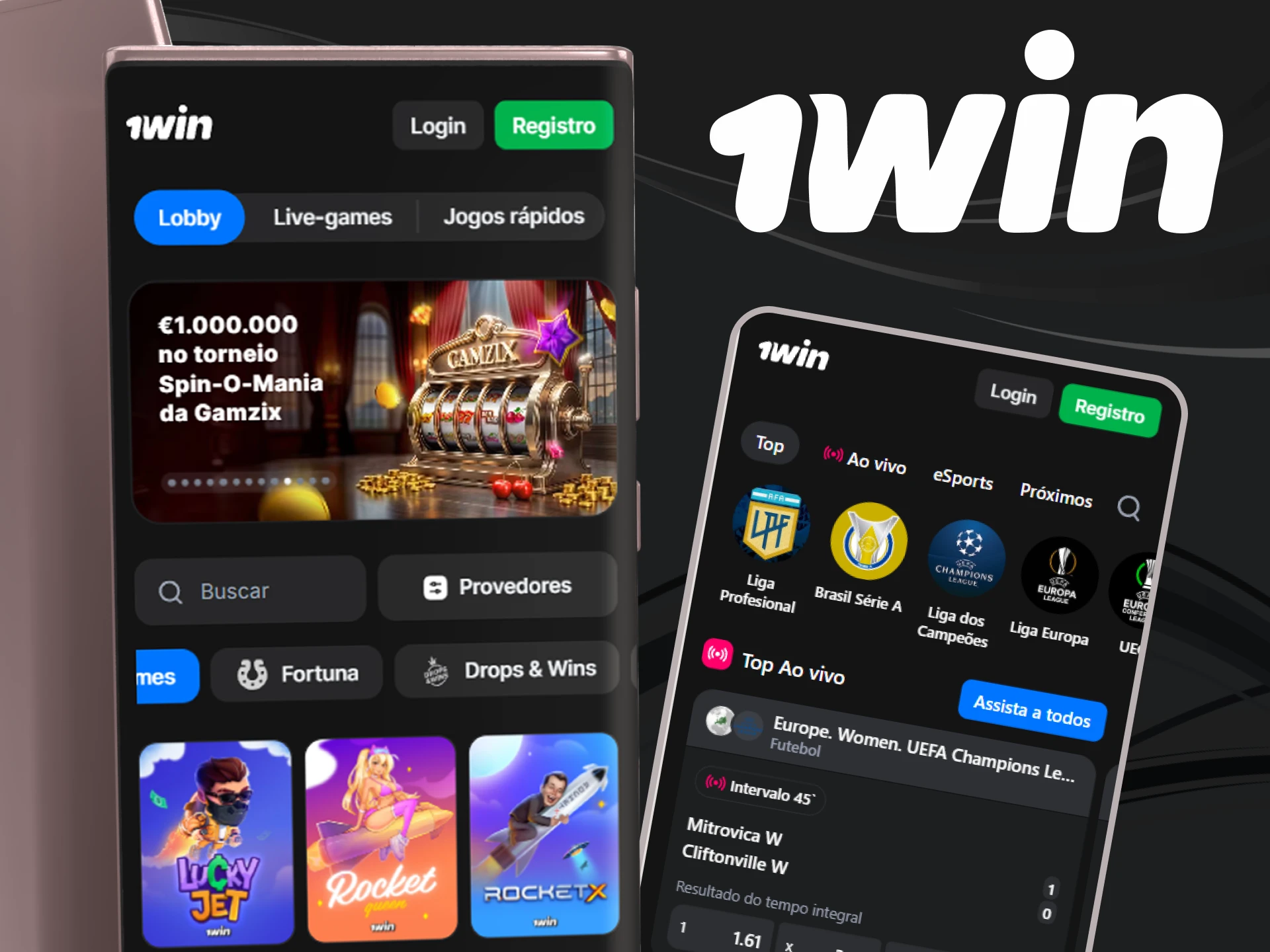 O aplicativo 1win funciona de forma rápida e suave.