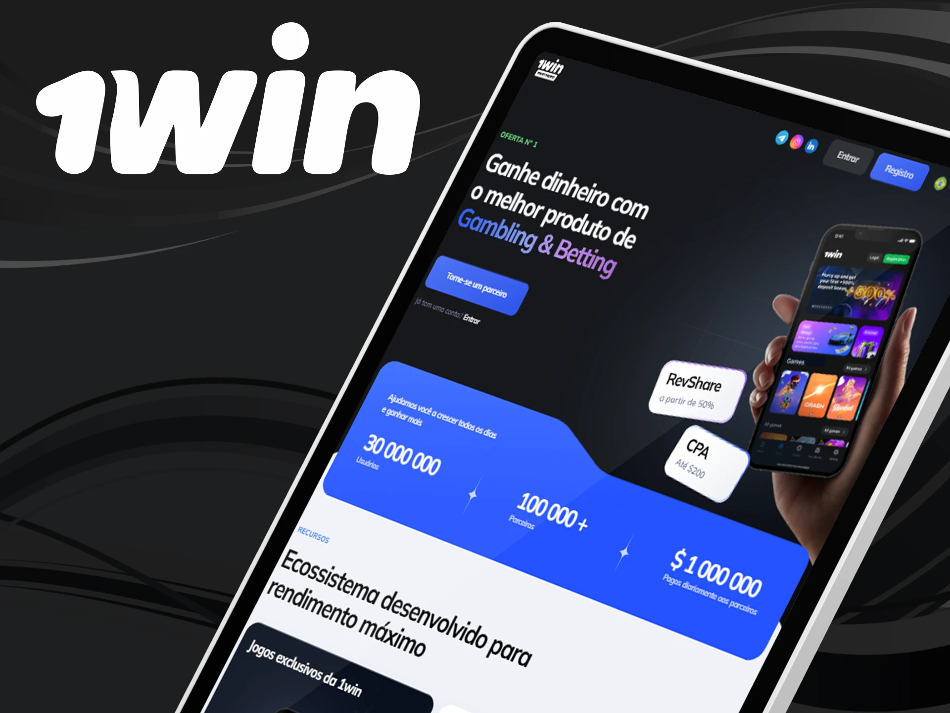 Junte-se ao programa de afiliados 1win para receber bônus extras da parceria.