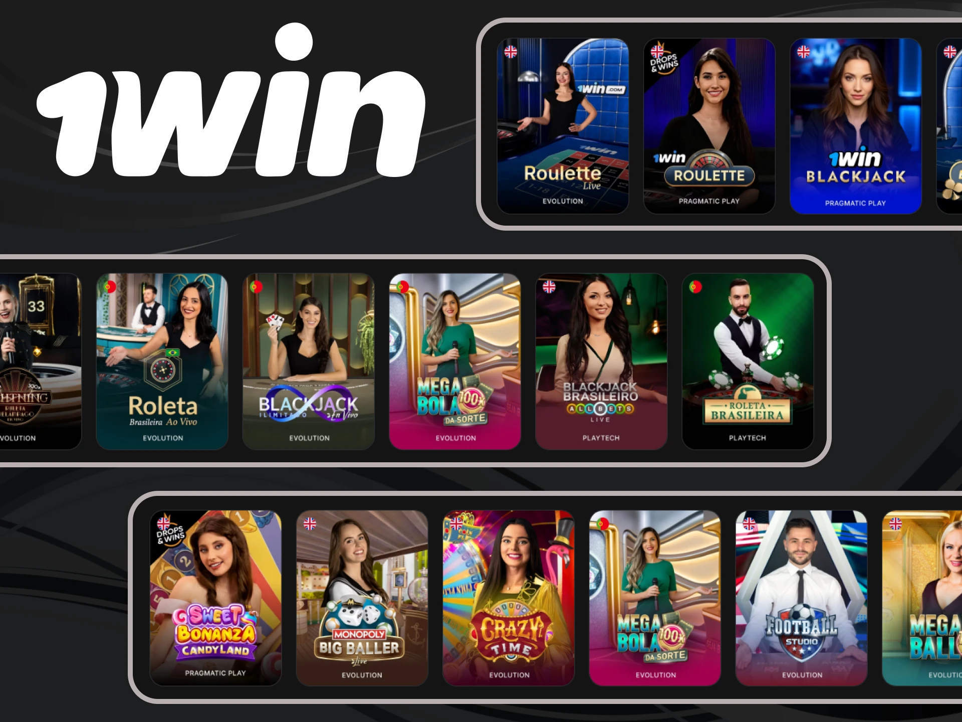 1win não só tem um escritório de apostas, mas também um cassino online.