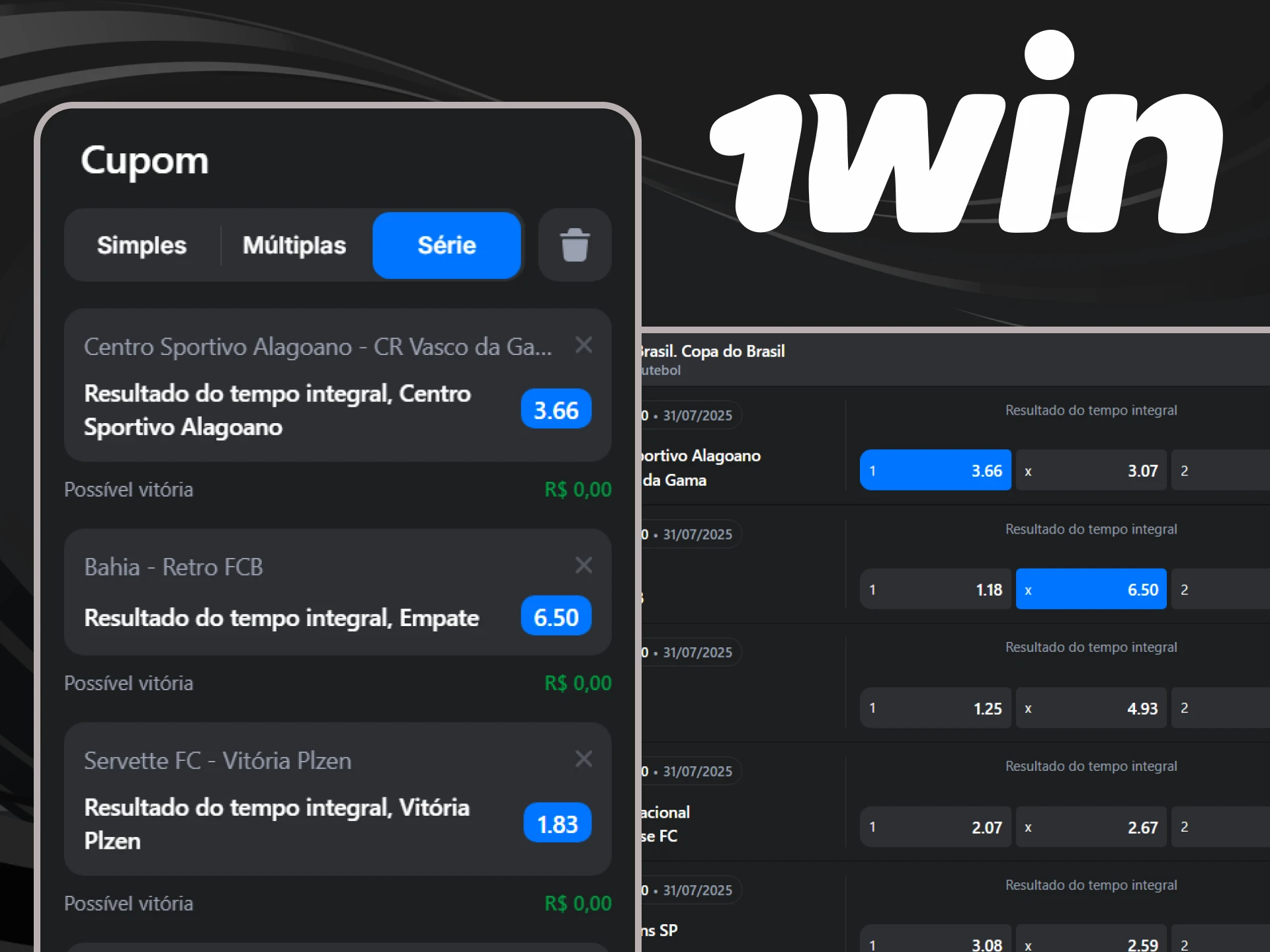 As apostas em série são algumas das mais rentáveis no site 1win.