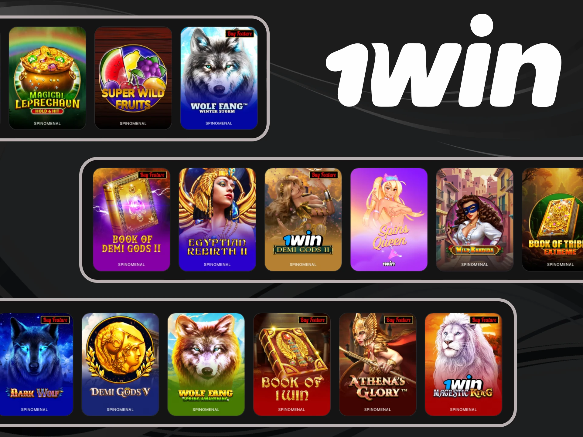 Jogue slots de fornecedores renomados no 1win Casino.