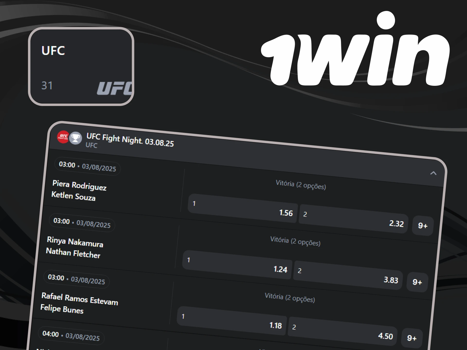 Fazer uma aposta em uma luta UFC e ganhar dinheiro a 1win.