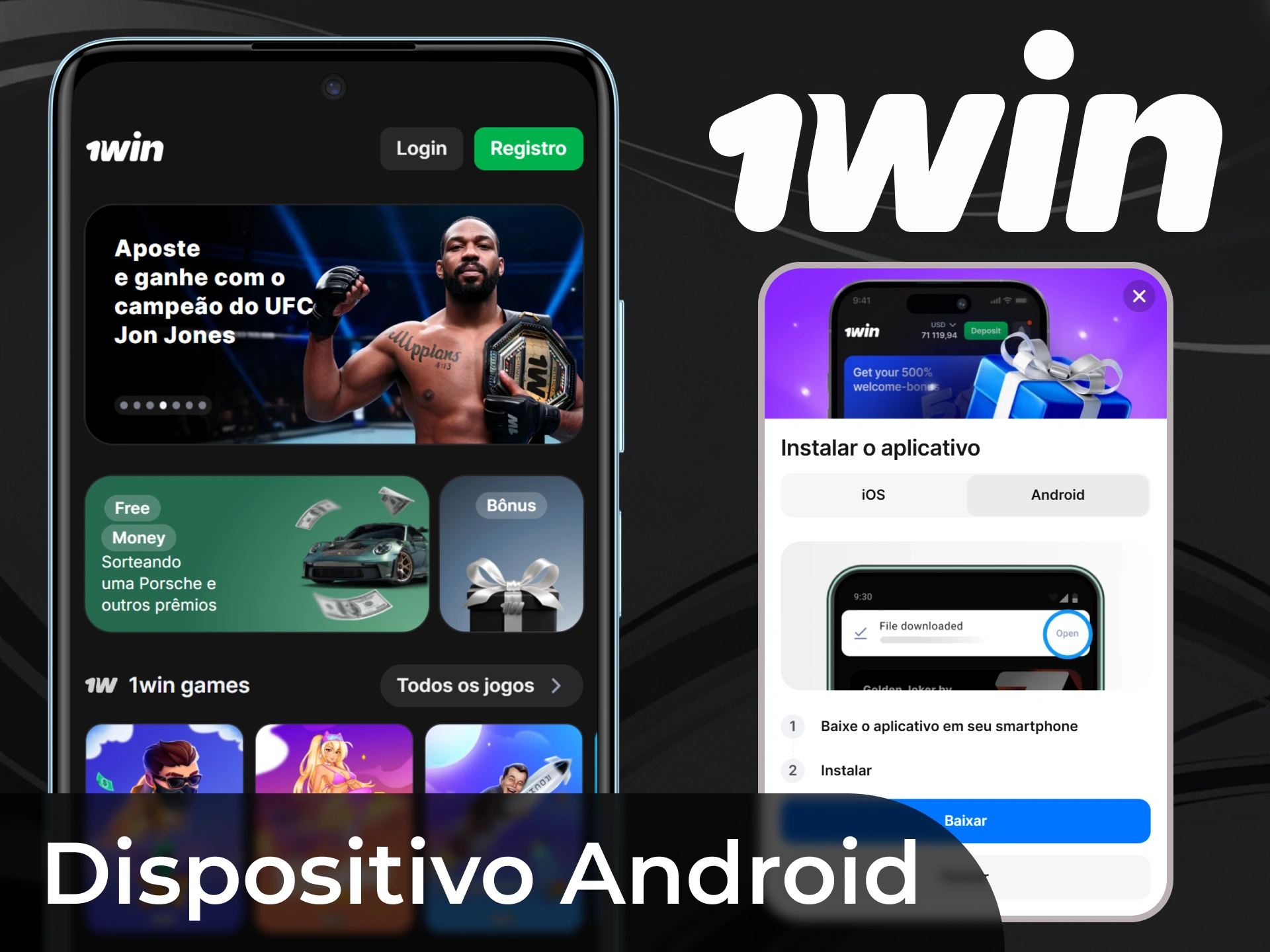 Você pode baixar o aplicativo 1win em qualquer smartphone Android moderno.