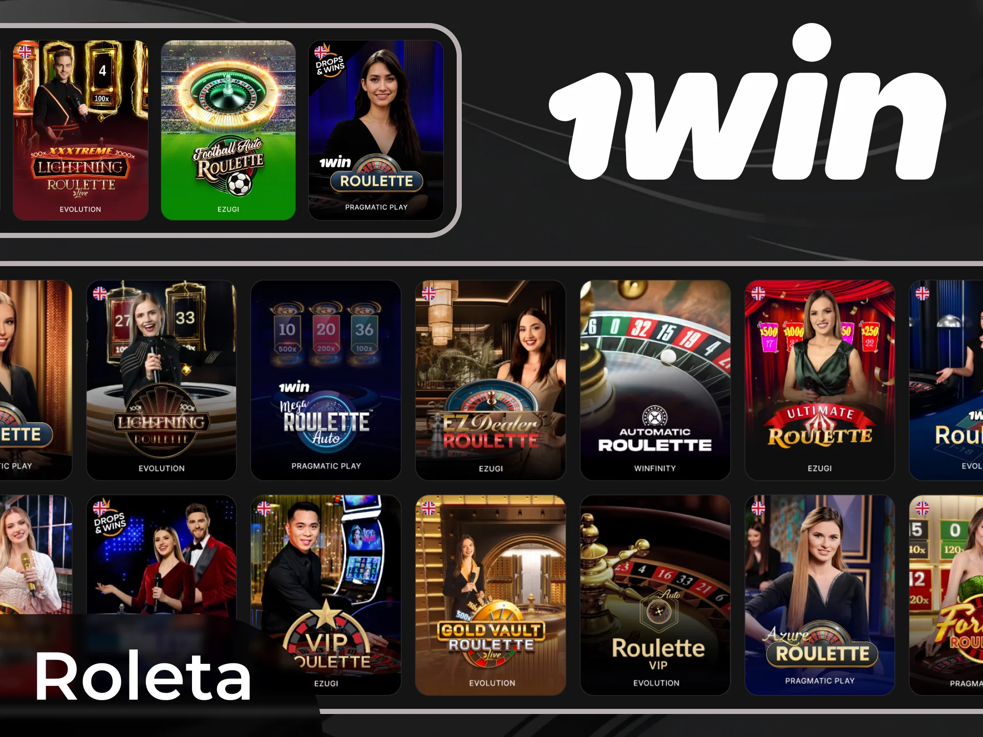 Na 1win você encontrará diferentes tipos de roleta.