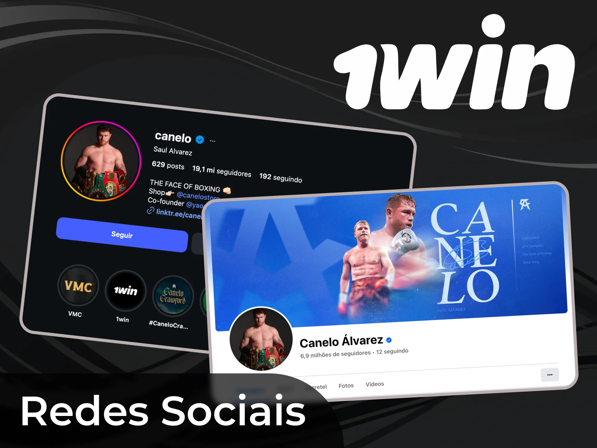 Explore o conteúdo da 1win sobre Canelo nas suas contas oficiais.